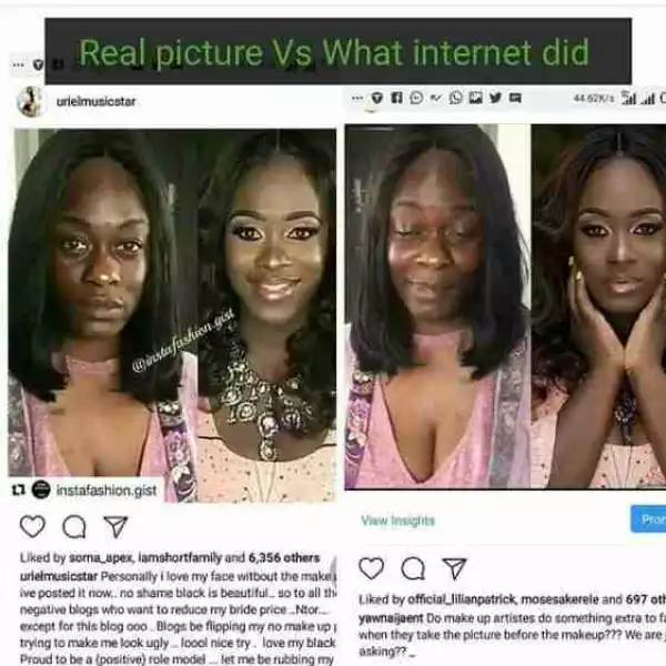 Ex BBN Housemate, Uriel Oputa Reacts To Her Edited Photos That Went Viral Last Week